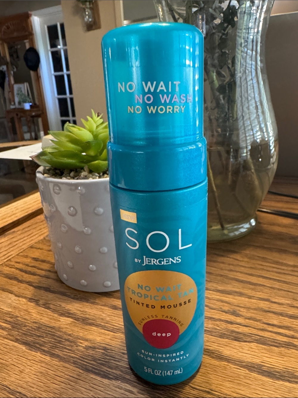 SOL by Jergens No Wait Tropical Tan Tinted Mousse - Deep Shade. 1x 5oz
